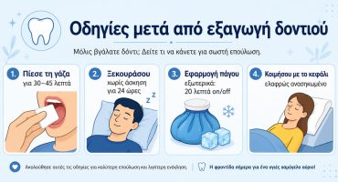 οδηγίες μετά από εξαγωγή δοντιού